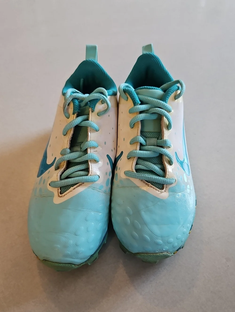 Nike Teal And White Softball Cleats